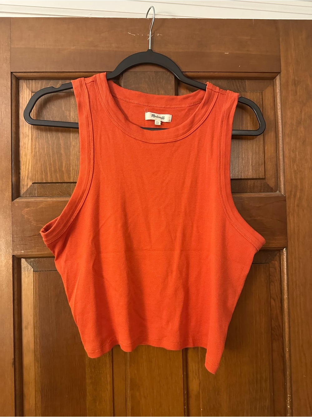 Madewell Bright Orange Ribbed Tank